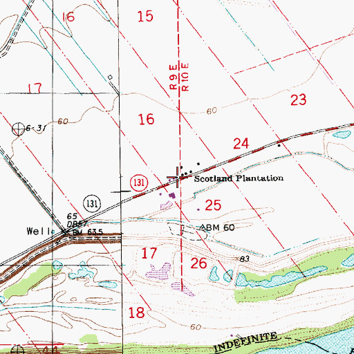 Topographic Map of Scotland Plantation, LA