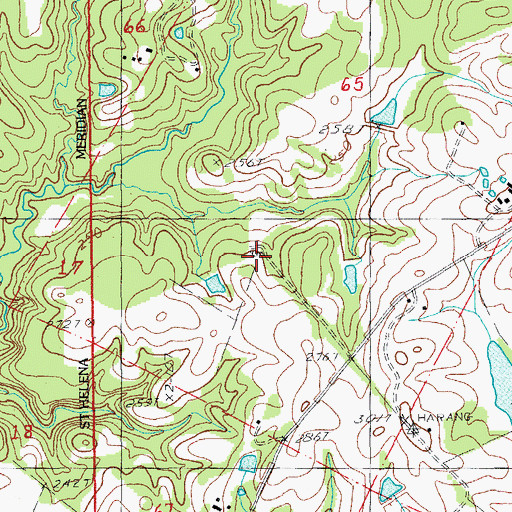 Topographic Map of Scott Cemetery, LA