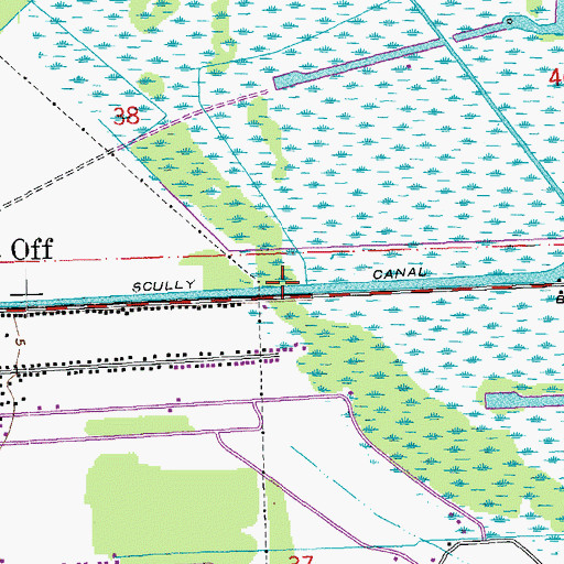 Topographic Map of Scully Canal, LA