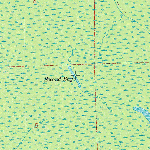 Topographic Map of Second Bay, LA