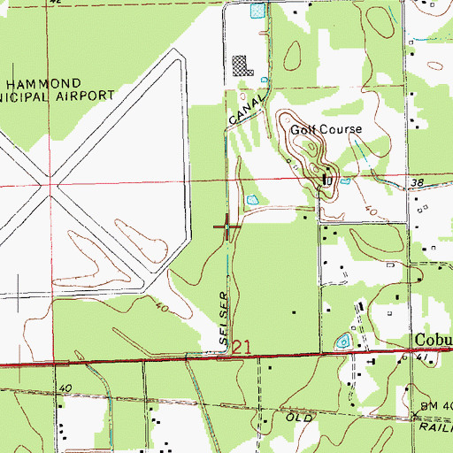 Topographic Map of Selser Canal, LA