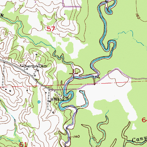 Topographic Map of Sessions Bayou, LA