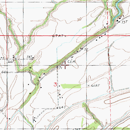 Topographic Map of Shackleford Church, LA