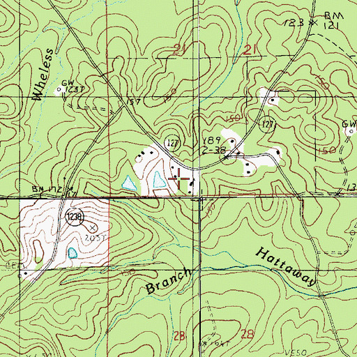Topographic Map of Shady Grove Church, LA
