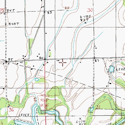 Topographic Map of Shady Grove Church, LA