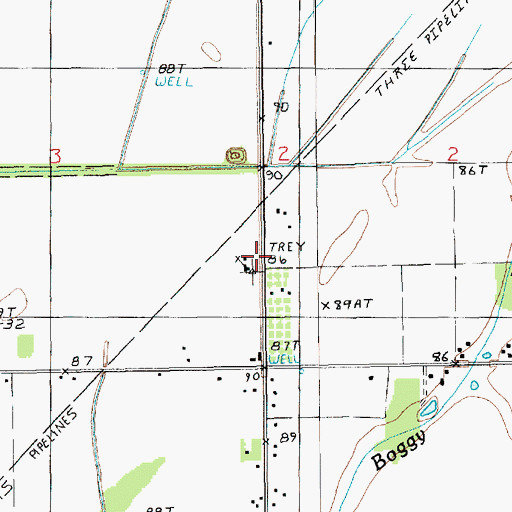 Topographic Map of Shady Grove Church, LA