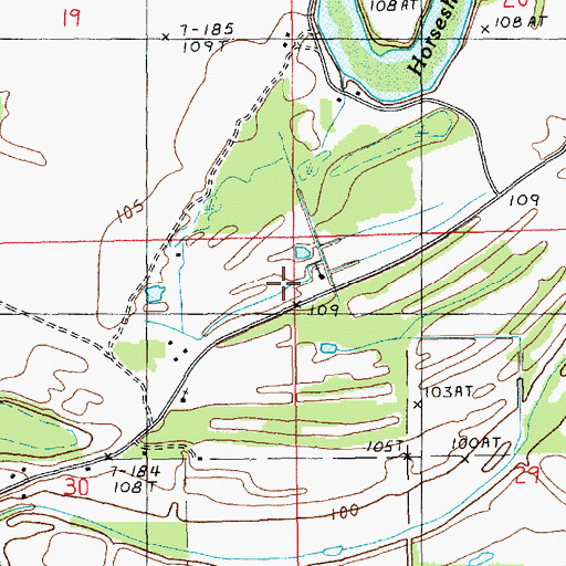 Topographic Map of Shady Grove Church, LA