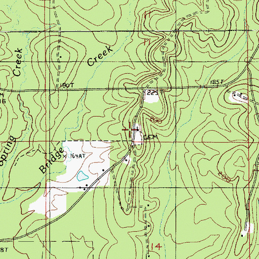 Topographic Map of Sharon Church, LA