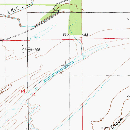 Topographic Map of Shavins Lake, LA