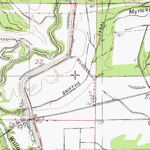 Topographic Map of Shiftail Canal, LA