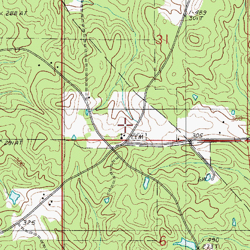 Topographic Map of Shiloh School, LA