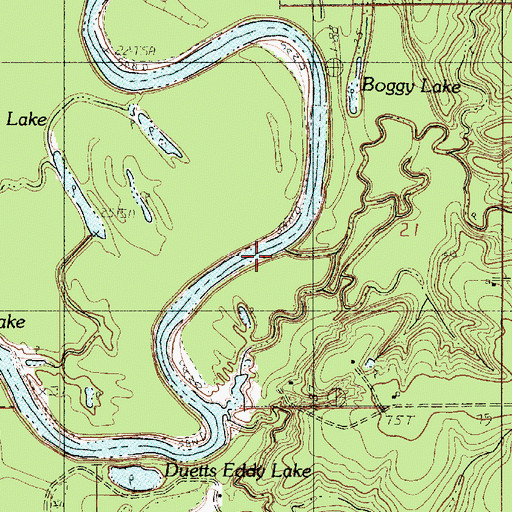 Topographic Map of Shoats Creek, LA