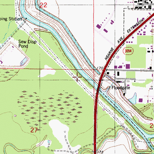 Topographic Map of Shreveport Oil Field, LA