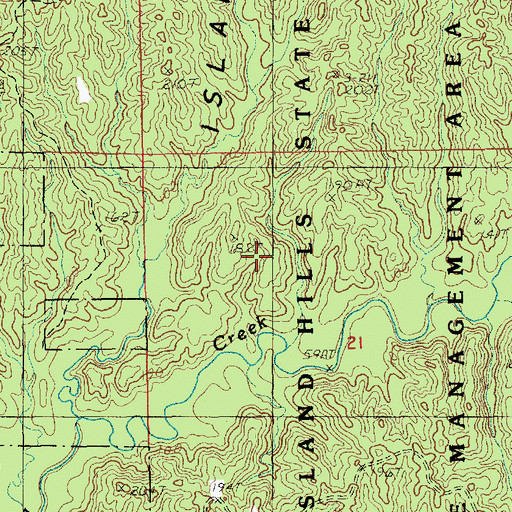 Topographic Map of Sicily Island, LA
