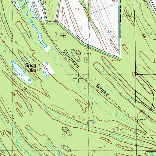 Topographic Map of Simpson Brake, LA