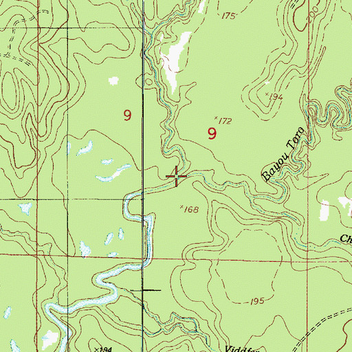 Topographic Map of Skinner Creek, LA
