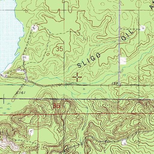 Topographic Map of Sligo Oil and Gas Field, LA