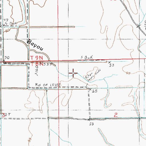 Topographic Map of Smith Bayou, LA
