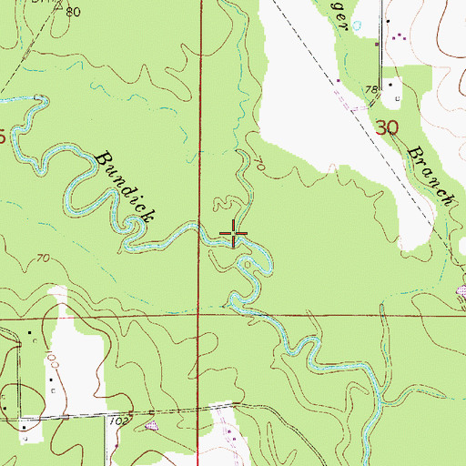 Topographic Map of Smith Branch, LA
