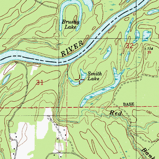 Topographic Map of Smith Lake, LA
