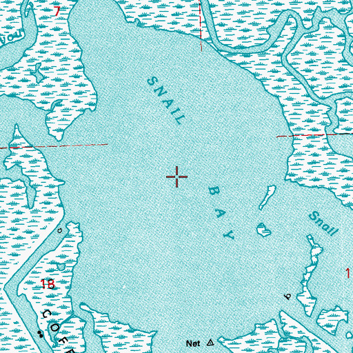Topographic Map of Snail Bay, LA