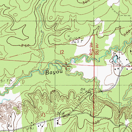 Topographic Map of Sneed Creek, LA