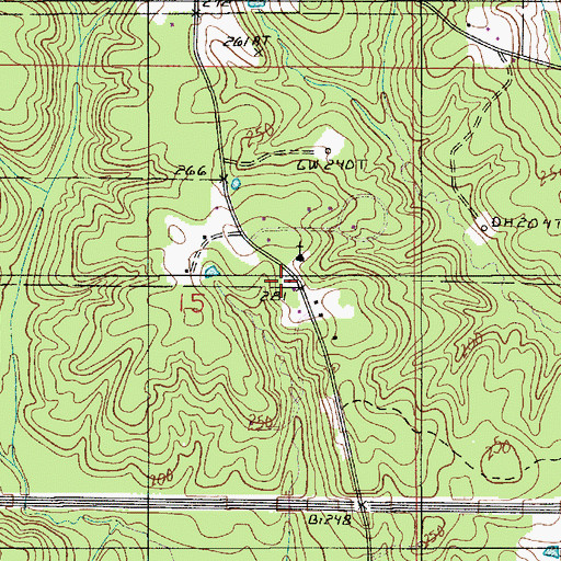 Topographic Map of Snowden School, LA