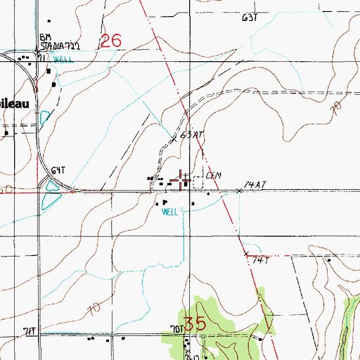 Topographic Map of Soileau Church, LA