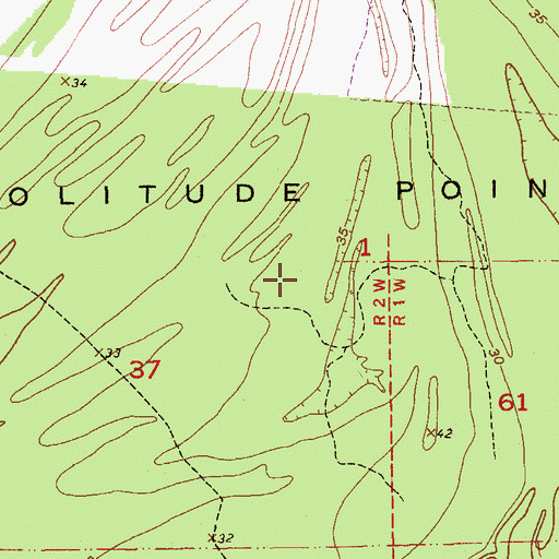 Topographic Map of Solitude Point, LA