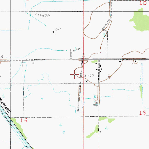 Topographic Map of South Bell City Gas Field, LA