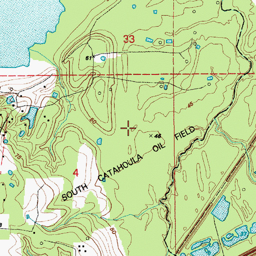 Topographic Map of South Catahoula Oil Field, LA