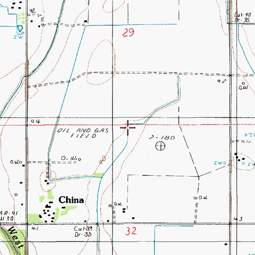 Topographic Map of South Elton Oil and Gas Field, LA