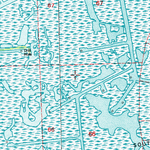 Topographic Map of South Houma Oil and Gas Field, LA