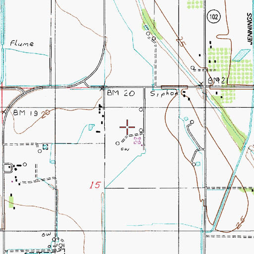 Topographic Map of South Jennings Oil and Gas Field, LA