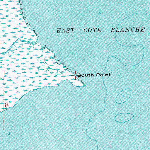 Topographic Map of South Point, LA