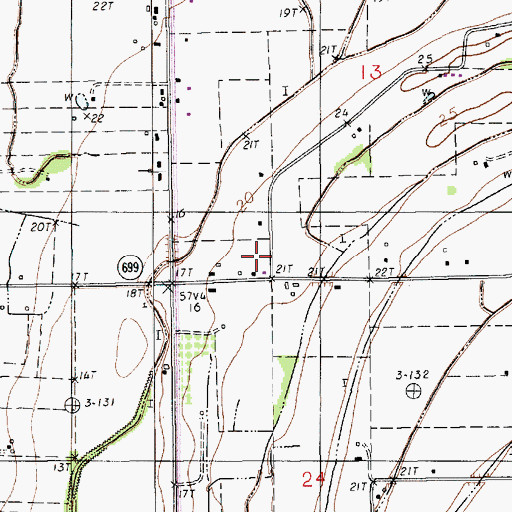 Topographic Map of Southside School, LA