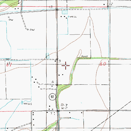 Topographic Map of Southwest Mermentau Gas Field, LA