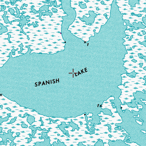 Topographic Map of Spanish Lake, LA