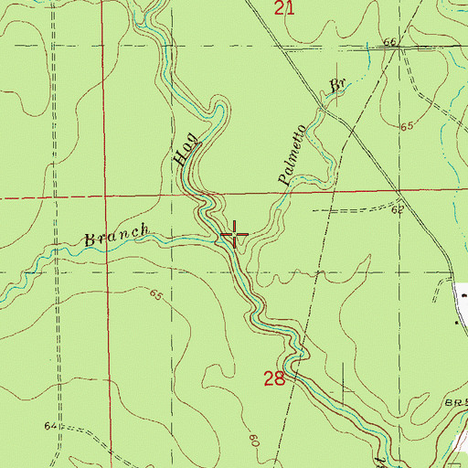 Topographic Map of Spring Branch, LA