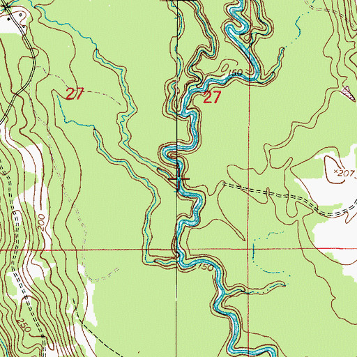Topographic Map of Spring Branch, LA