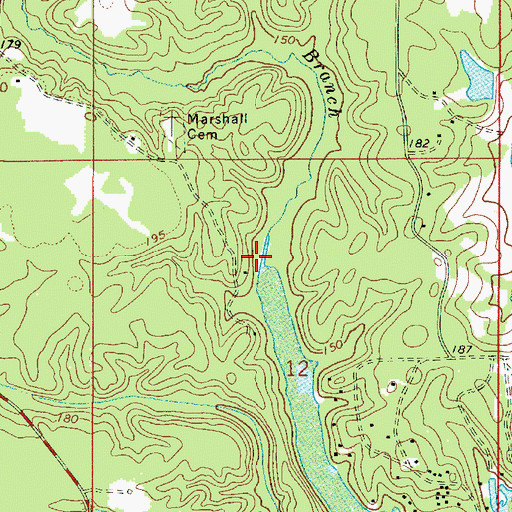 Topographic Map of Spring Branch, LA