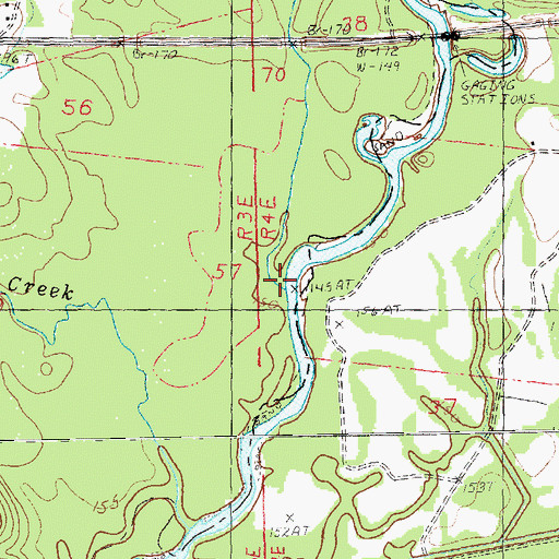 Topographic Map of Spring Branch, LA