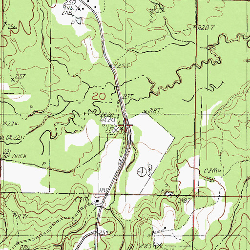 Topographic Map of Spring Branch, LA
