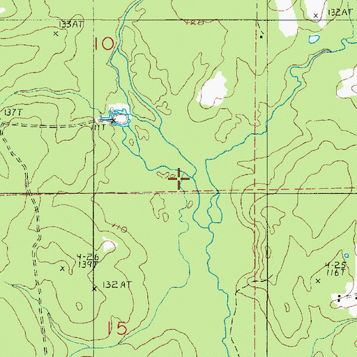 Topographic Map of Spring Creek, LA