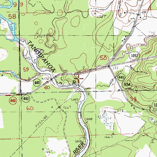 Topographic Map of Spring Creek, LA