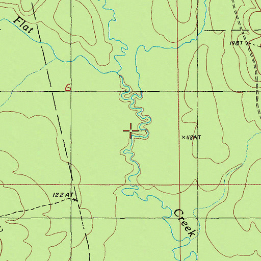 Topographic Map of Spring Creek, LA