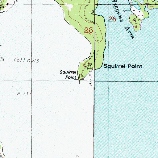 Topographic Map of Squirrel Point, LA