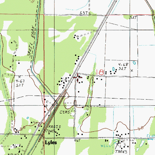 Topographic Map of Starlight Church, LA