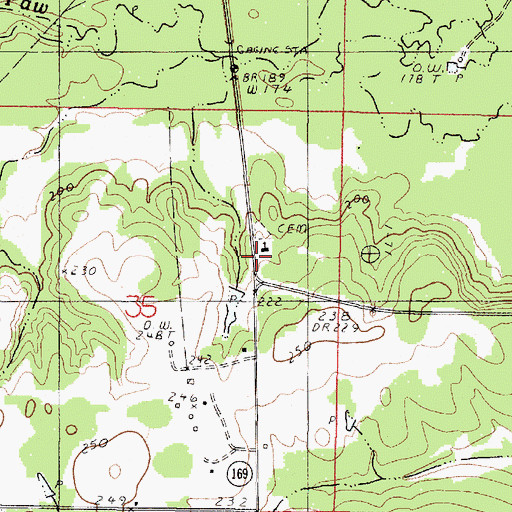 Topographic Map of Starlight School, LA