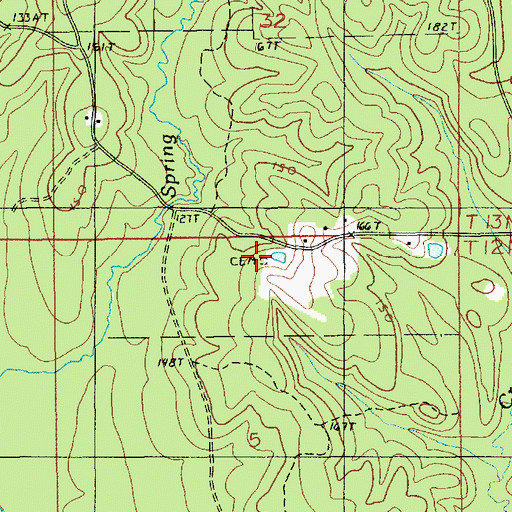 Topographic Map of Starns Cemetery, LA